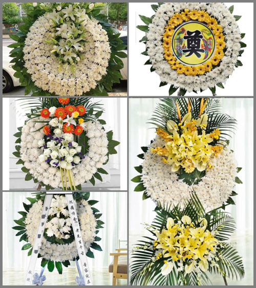 浙江省金华磐安县双峰乡溪上村花圈速递