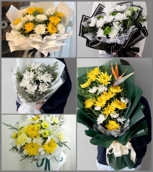 浙江省金华磐安县双峰乡溪上村白事花束代送